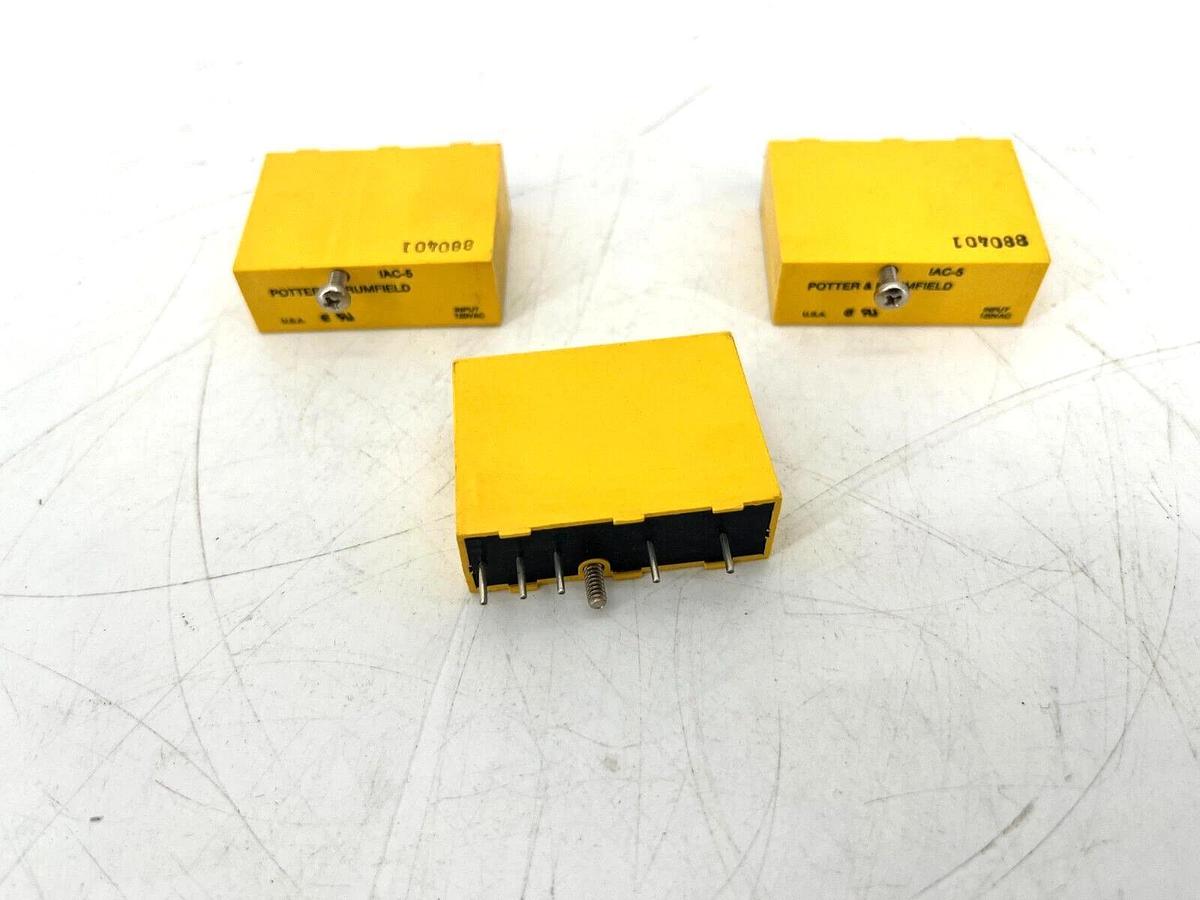 Lot of 3 New Potter & Brumfield IAC-5 AC Input Modules 120VAC