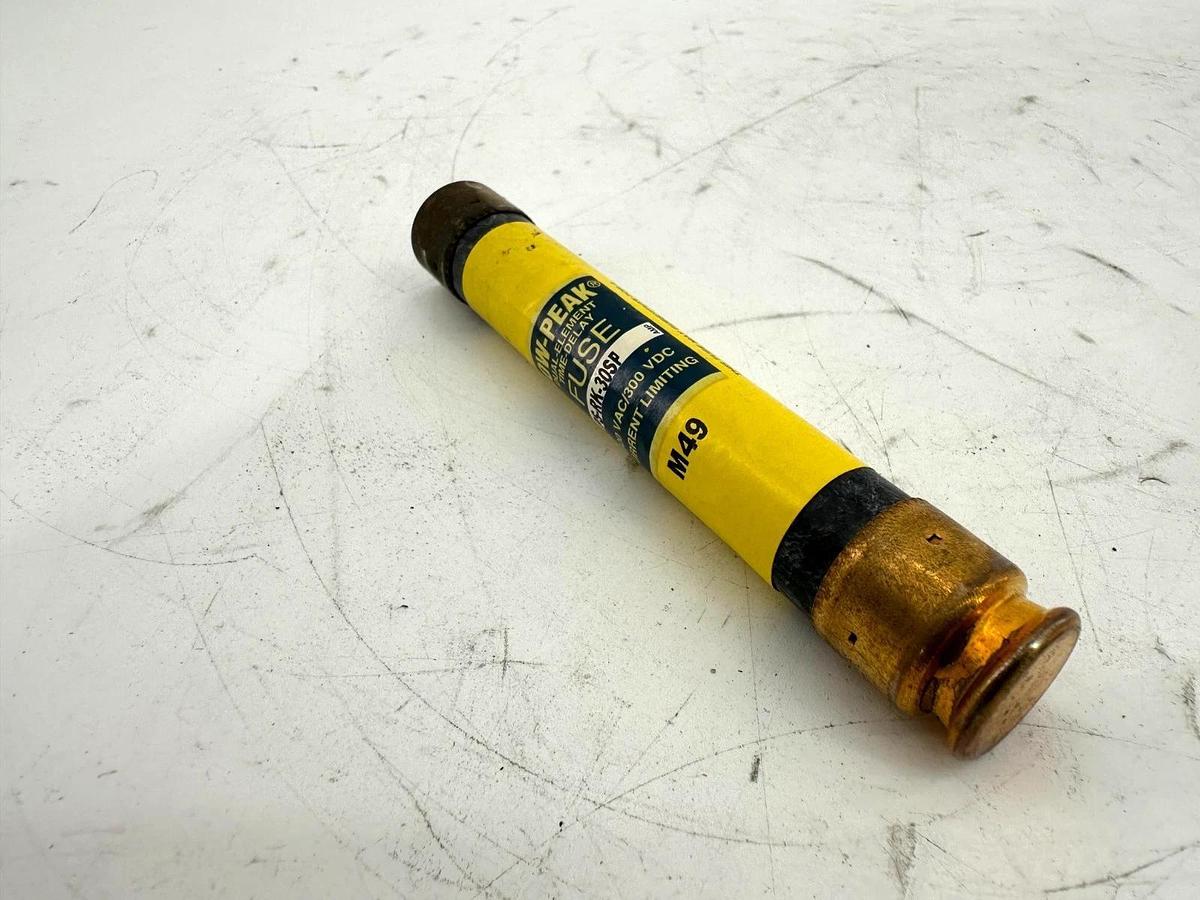 Used Lot of 3 Bussmann LPS-RK-30SP Low-Peak Fuse 30A 600V