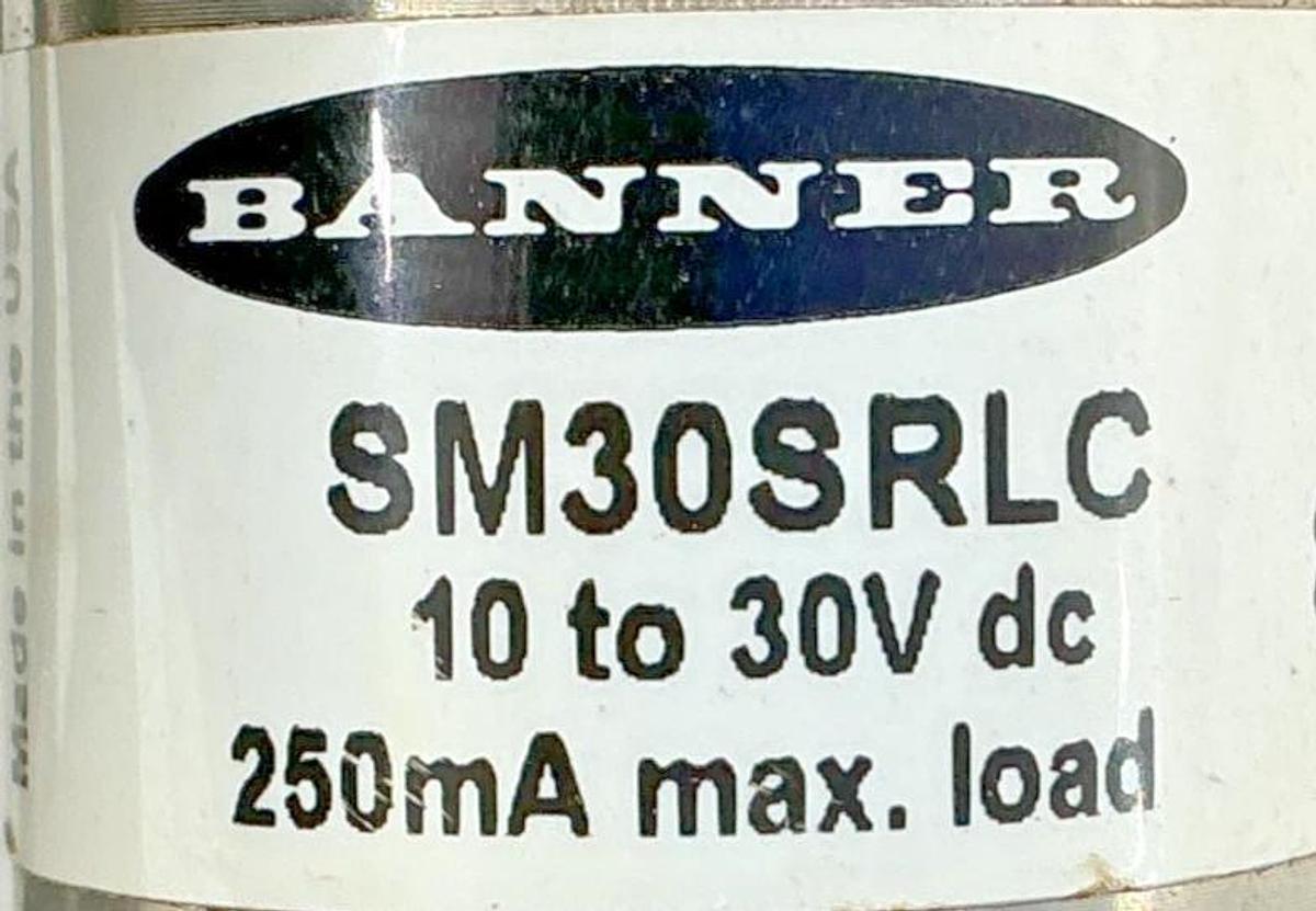 Used Banner Engineering SM30SRLC Photoelectric Sensor 10-30VDC 28568 - No Box