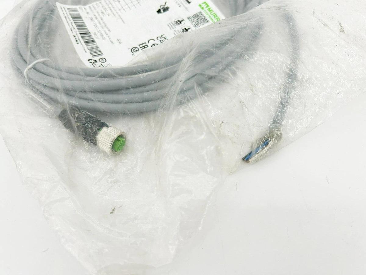 New Murr 7000-13201-3310500 M12 Female Cable, 60VAC/DC, 60A