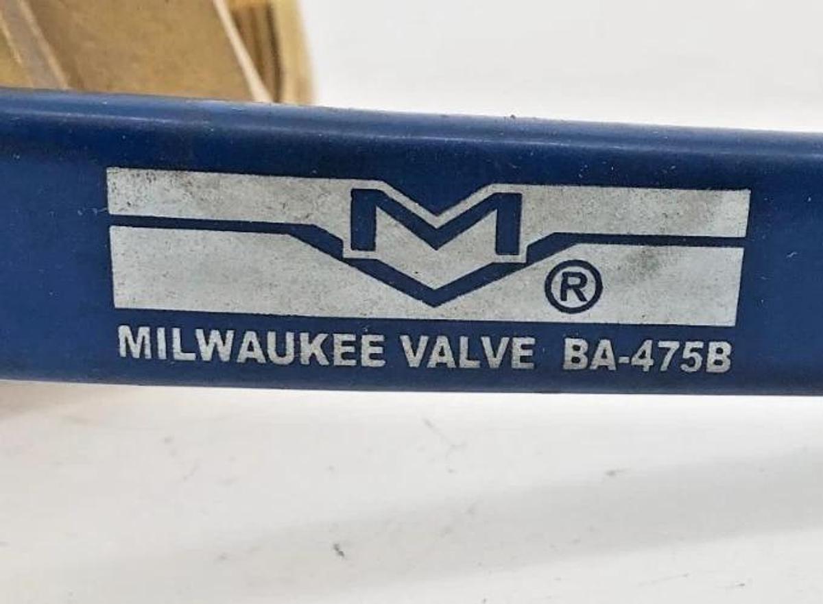 New Milwaukee Valve BA-475B Brass Ball Valve 2" 600WOG B16.44 - No Box