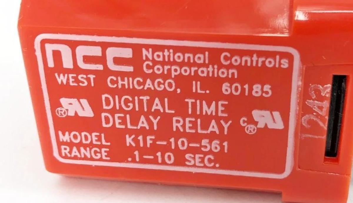 New NCC K1F-10-561 Time Delay Relay 0.1-10 Sec. 120VAC K1F-00010-561