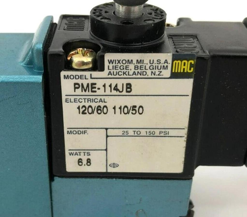 New MAC Valves 811C-PM-114JB-192 Solenoid Valve 110-120VAC 50/60Hz