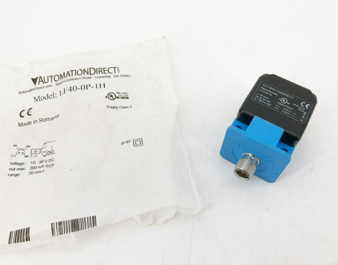 New Automation Direct LF40-0P-1H Inductive Proximity Sensor 10-36VDC 20mm Range