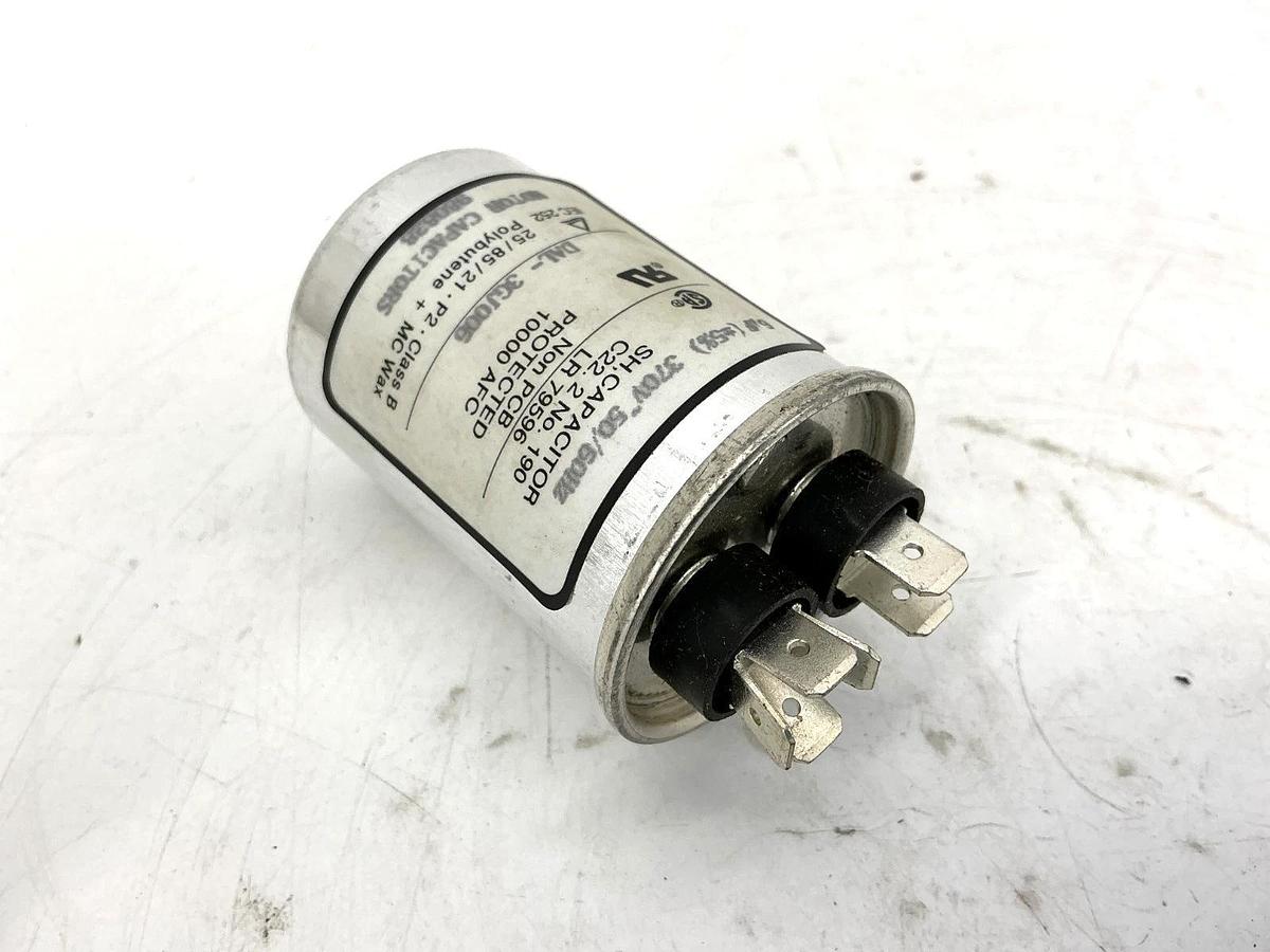 Used Lot of 3 SH Capacitor DAL-3GJ006 Motor Capacitor 6uF 370V 50/60HZ