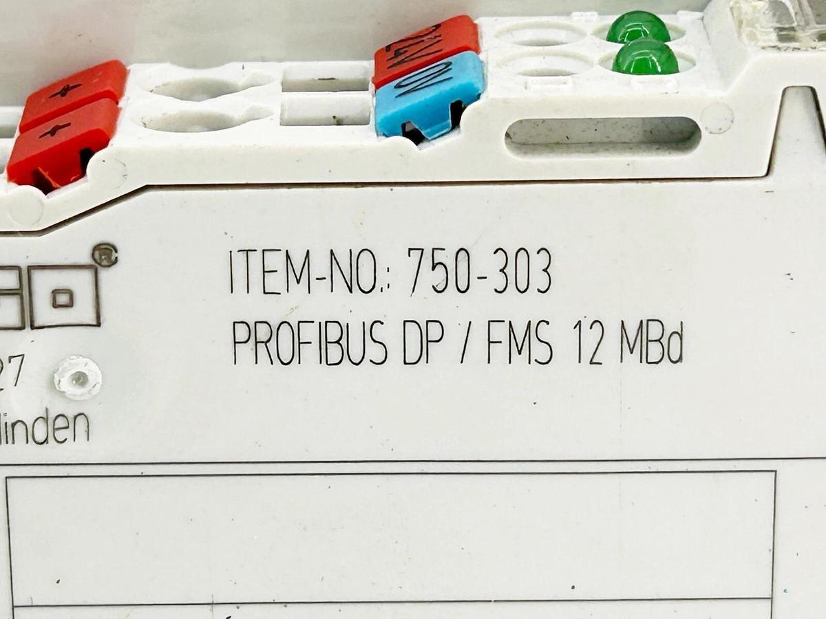 New Wago 750-303 Fieldbus Coupler Module 12MBD Profibus DP IP20 - No Box
