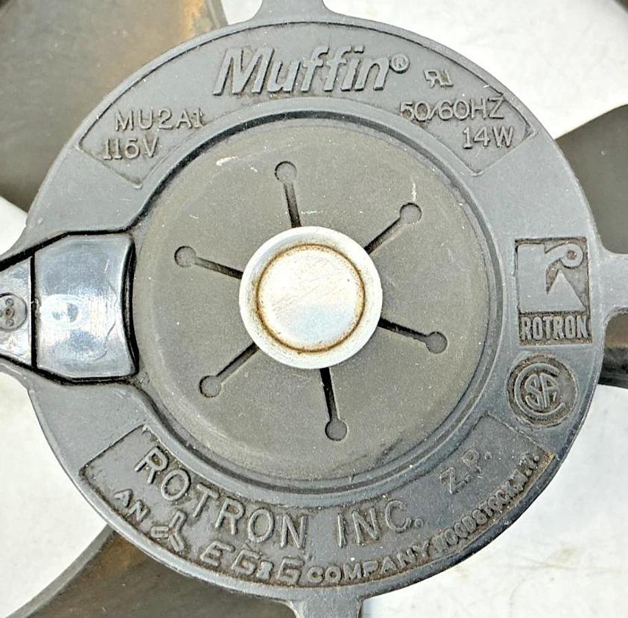 Used Rotron Inc Muffin MU2A1 Fan Black 2-Wire 14Watts 115V 50/60HZ 028021 -No Box