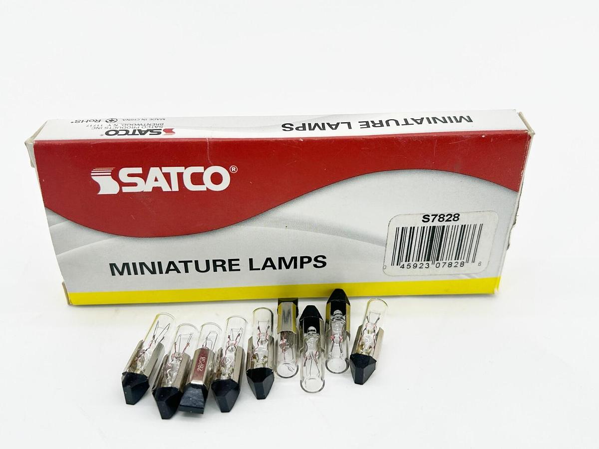 New Lot of 9 Satco 28PSB5 Incandescent Lamp 24V 5000 HRS T2 .04A