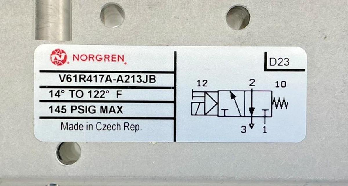 New Norgren V61R417A-A213JB Solenoid Valve 3/2NC 14-122°F 145PSI Coil-24V No Box