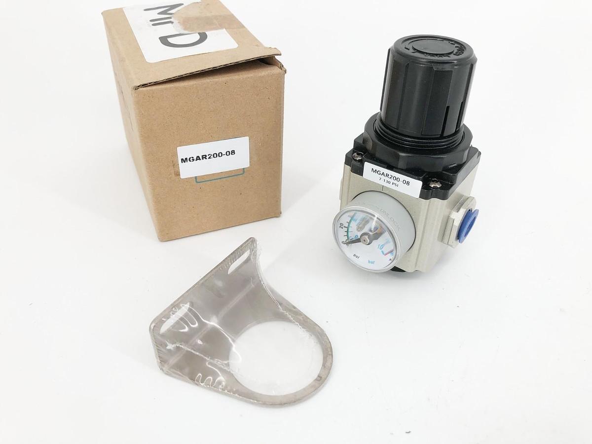 New Bimba MFD MGAR200-08 Pressure Regulator 1/4" NPT 7-130psi