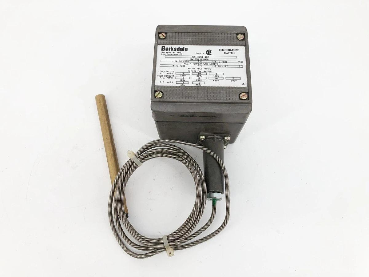 New Barksdale T2H-H251-Q62 Remote Mount Temperature Switch 0-225 F