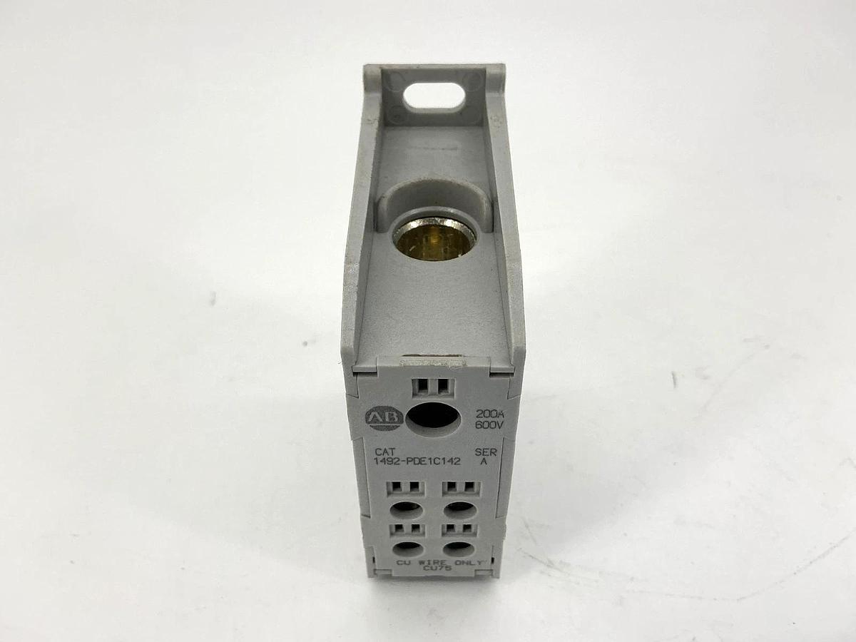 Used Allen Bradley 1492-PDE1C142 Ser A Enclosed Power Distribution Block 1P 200A 600V