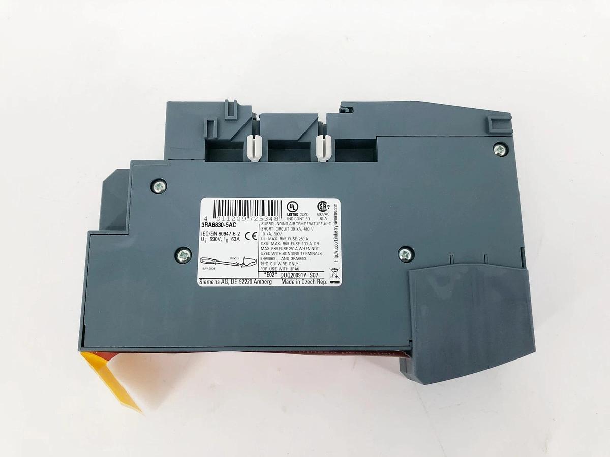 New Siemens 3RA6830-5AC Left/Right Infeed Module Kit 690V 63A