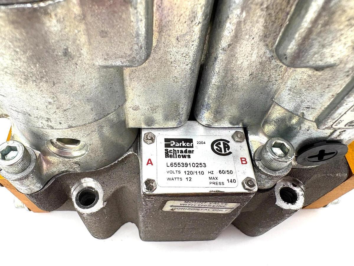 New Parker L6553910253 Pneumatic Solenoid Valve 110/120V Coil - No Box or Gasket