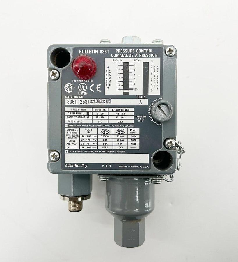 New Allen Bradley 836T-T253JX130X15 Pressure Control Switch 350PSI 600V