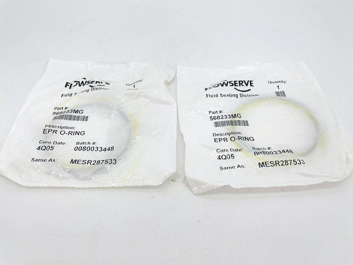 Used Lot of 2 New Flowserve 568233MG O-Ring MESR287533