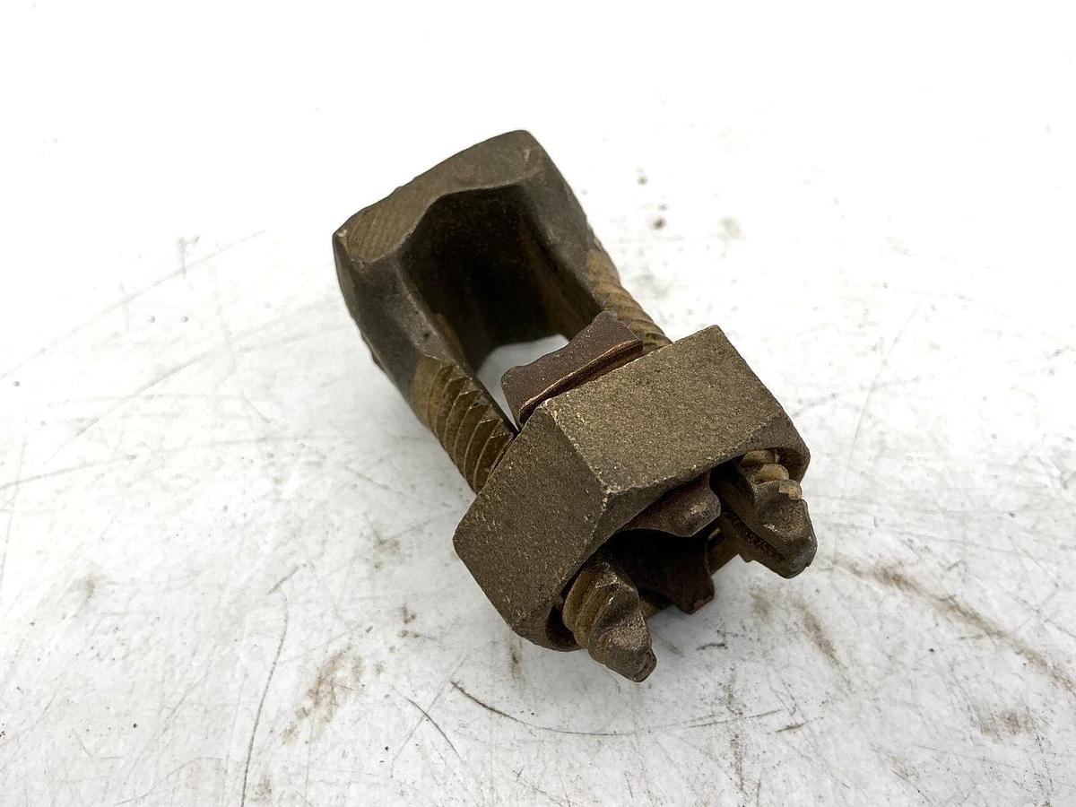 Used Lot of 3 Burndy KS27 Split Bolt Connector Copper RUN 3/0 3/0-8 TAP KS-27