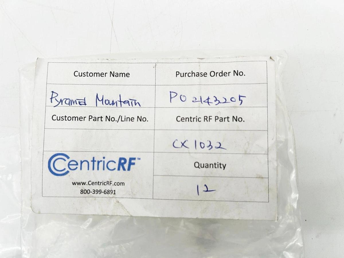 New Lot of 12 Centric RF CX1032 10-32 Male Straight Crimp Connector For RG316