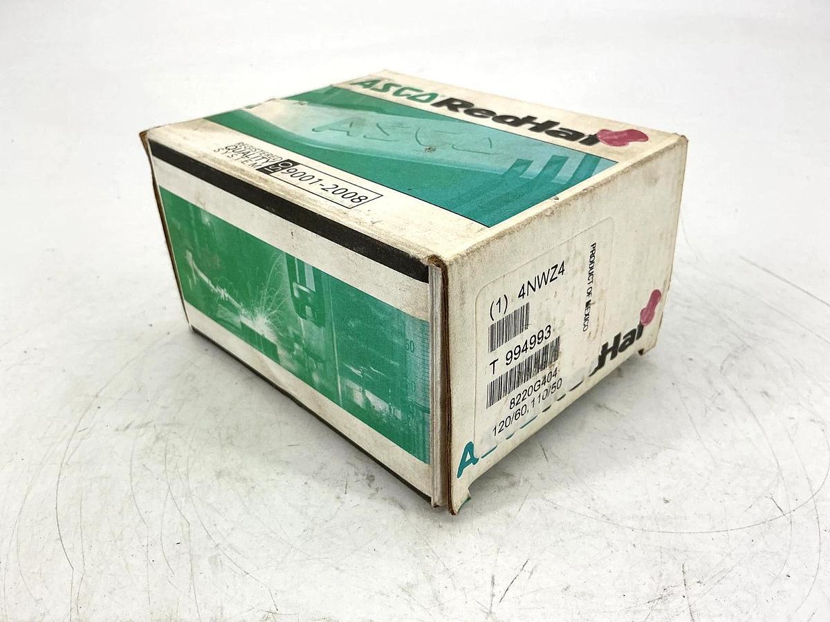 New ASCO 8220G404 110/120V Solenoid Valve 2-Way 1/2" Pipe 6.1W 50/60HZ 4NWZ4