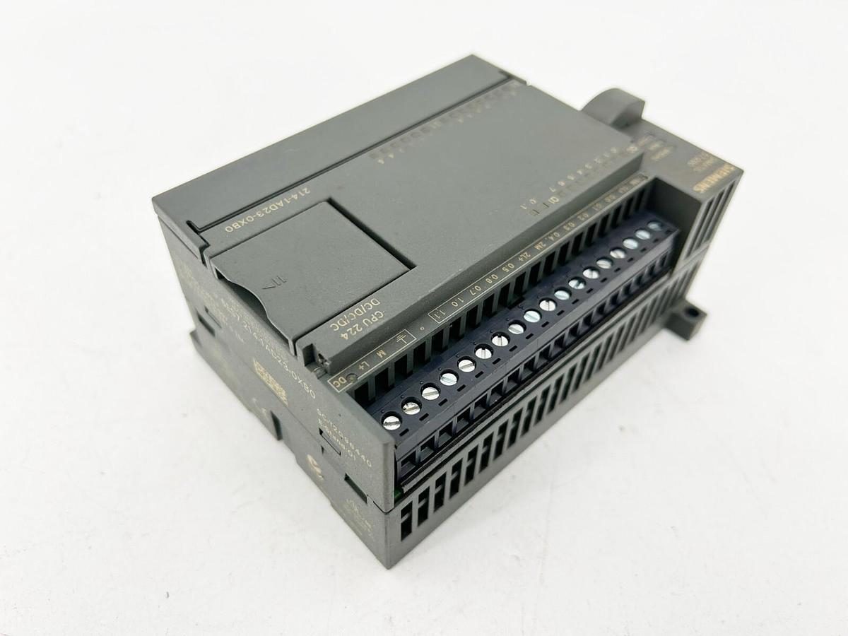 Used Siemens 6ES7-214-1AD23-0XB0 CPU Module 21-28VDC Supply DI14x24VDC 15-30V D)