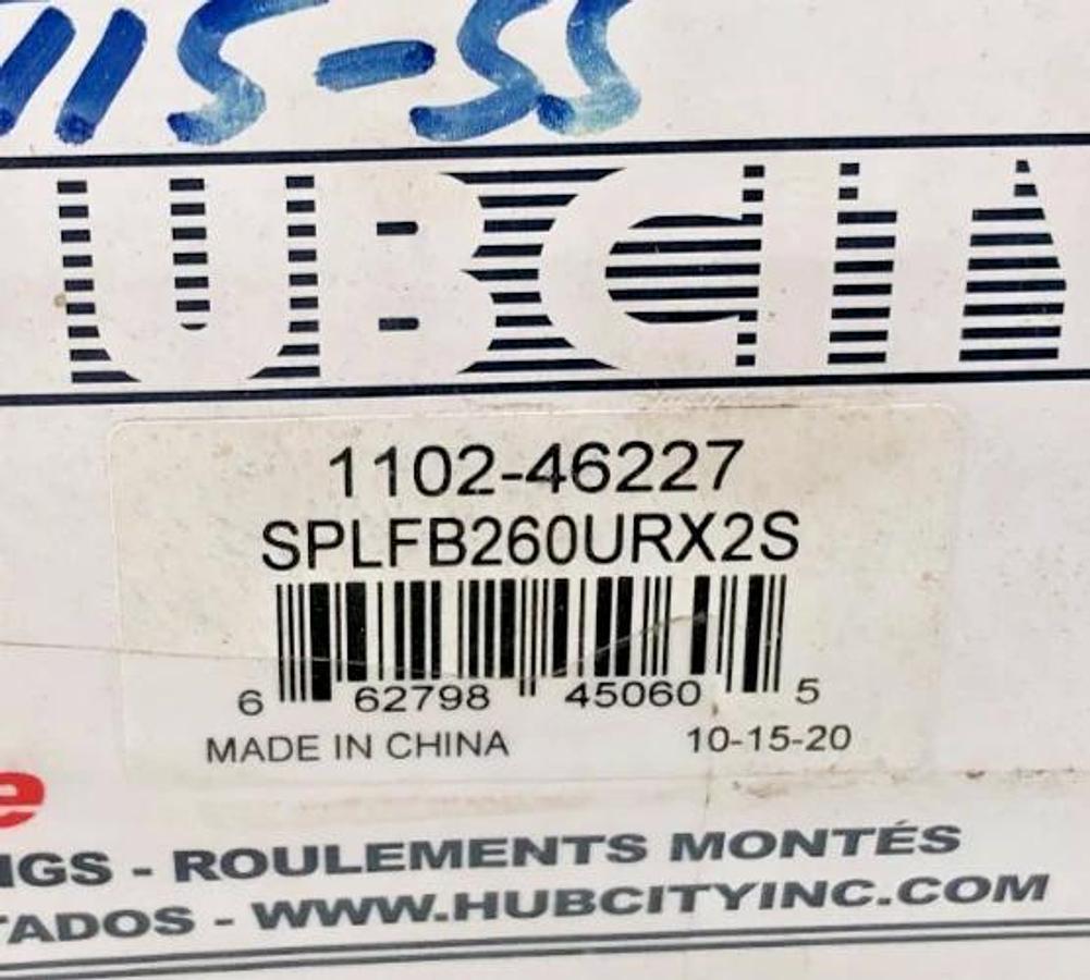 New Hub City SPLFB260UR X 2S 2-Bolt Flange Ball Bearing Unit 1102-46227