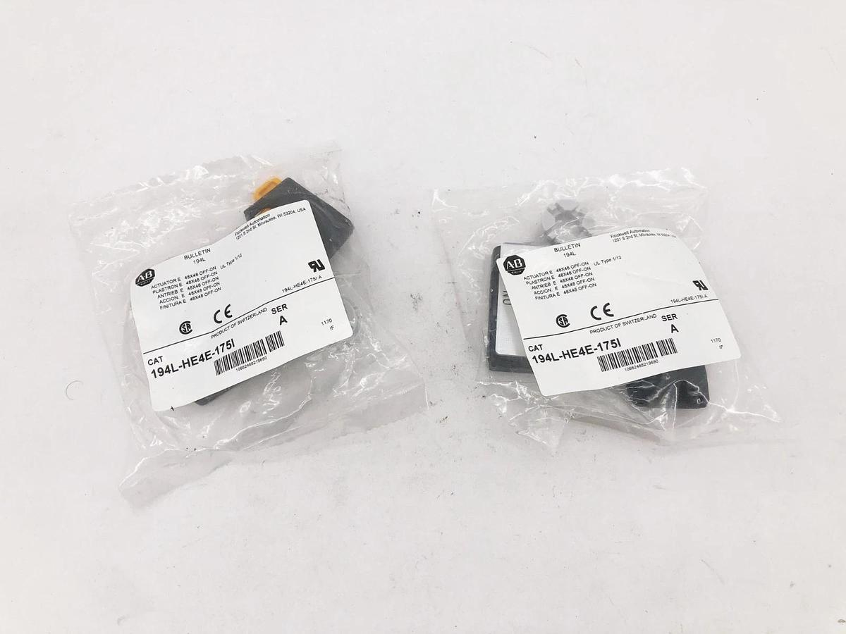 Lot of 2 New 194L-HE4E-175I Ser. A Control And Load Switch Actuator 48X48 OFF-ON