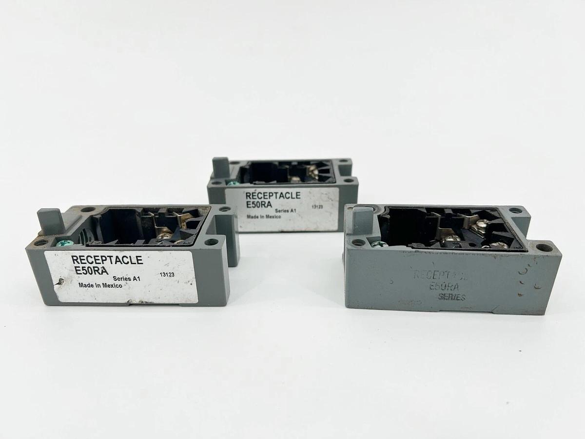 Used Lot of 3 Cutler Hammer E50RA Limit Switch Receptacle 5 Terminals