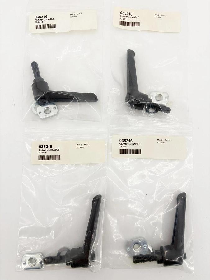 Lot of 4 New 30-0011 Clamp L-Handles