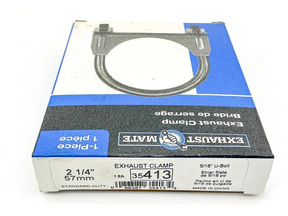 New Lot of 3 Exhaust Mate 35413 Exhaust Clamp 5/16" U-Bolt 57MM 2-1/4"
