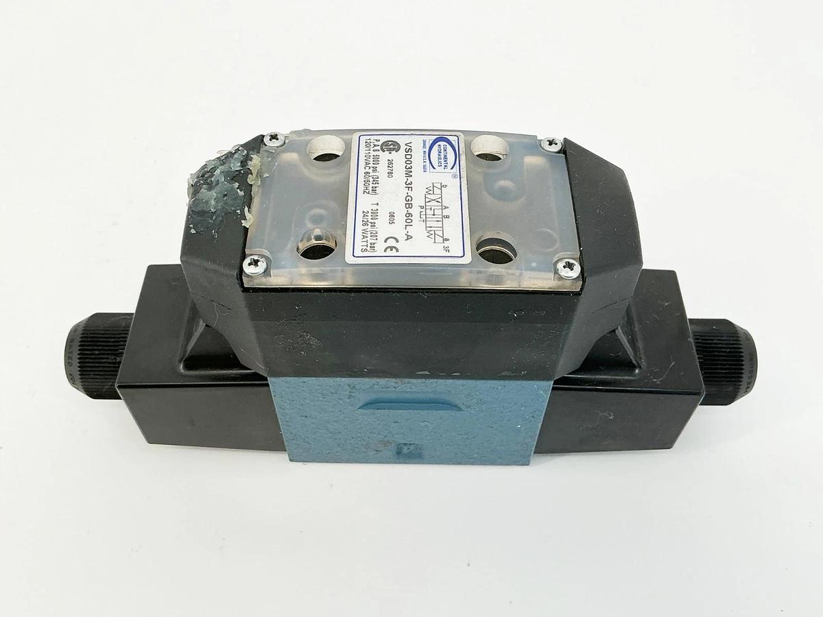 Continental Hydraulics VSD03M-3F-GB-60L-A Solenoid Valve 5000PSI 110/120V 26W -