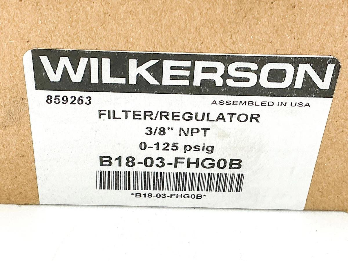 New Wilkerson B18-03-FHG0B Regulator Filter 0-125PSIG 3/8" NPT