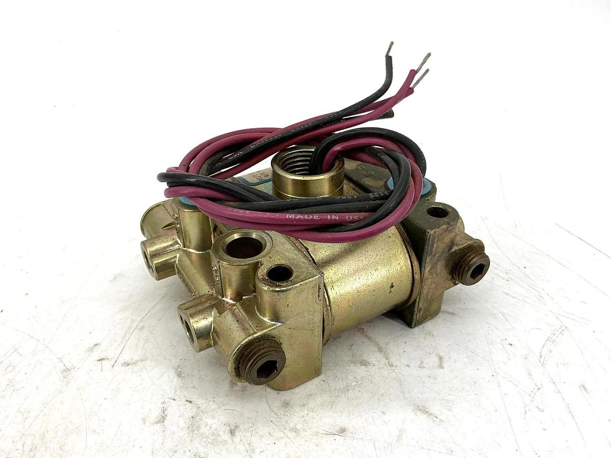 Used Honeywell V935LX15 Solenoid Valve 4-Way 4-Wire 20-Watts 100PSI 120VAC 60HZ