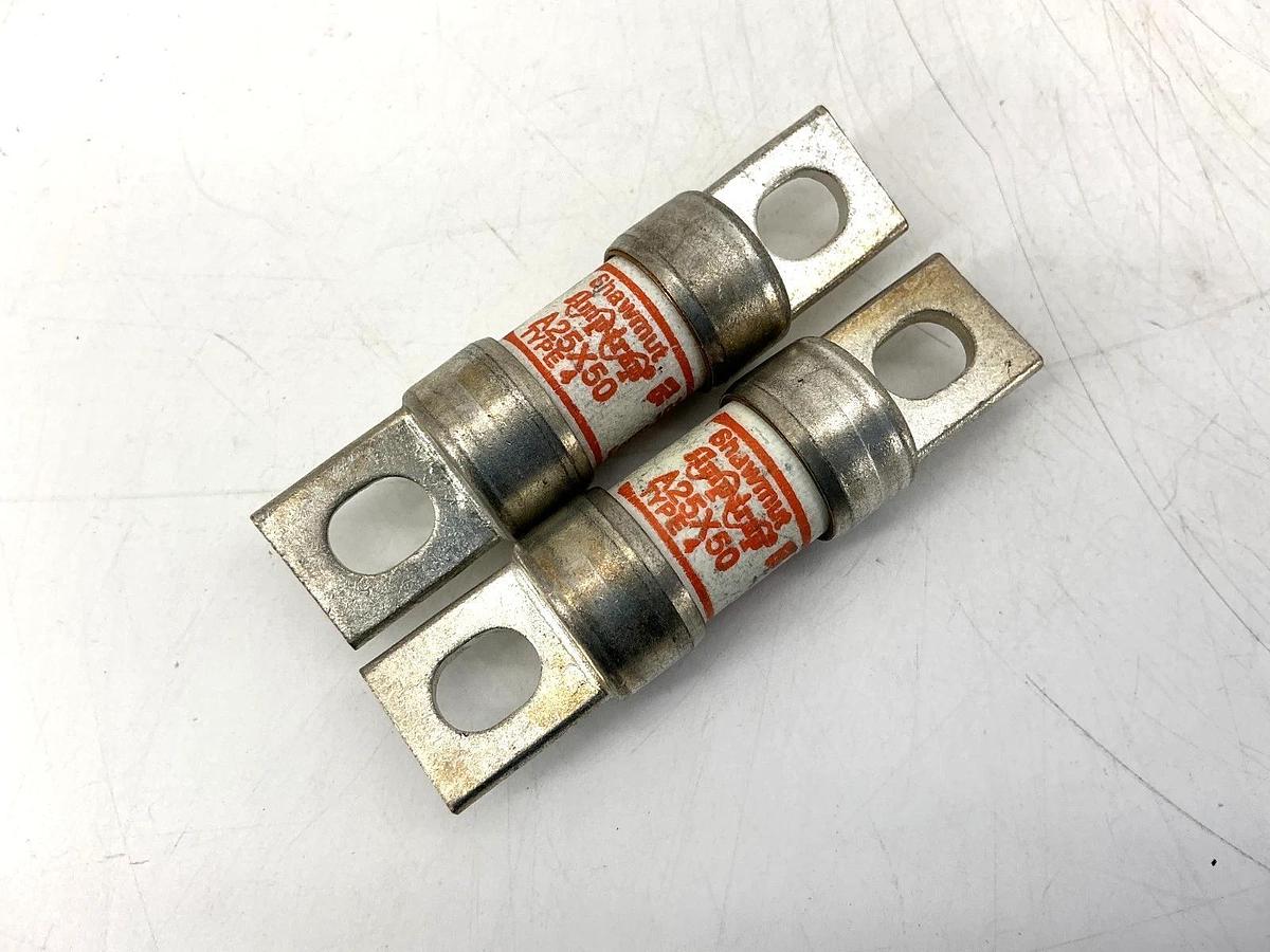 Lot of 2 New Goud Shawmut A25X50 AmpTrap Fuse 50A 250VAC