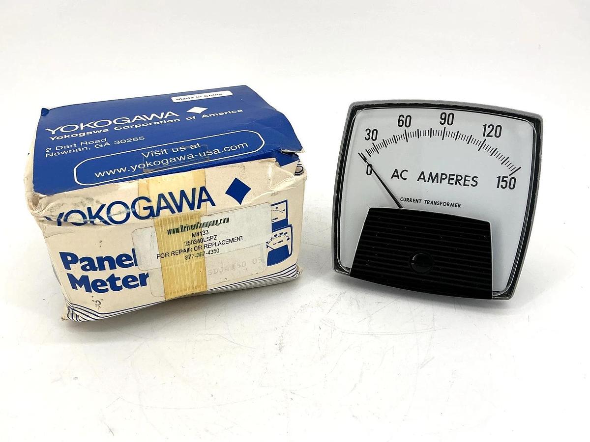 New Yokogawa 250340LSPZ Panel Meter 0-150AC Amperes 250-340-LSPZ
