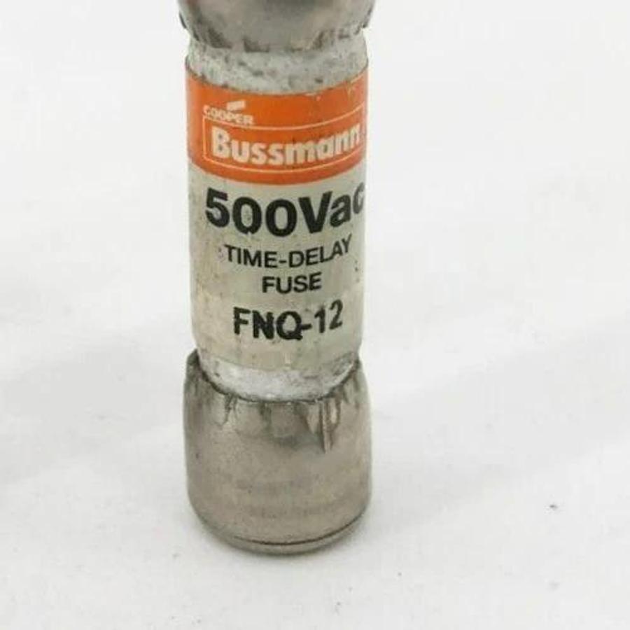 Lot of 6 New Bussmann FNQ-12 Time Delay Fuses 12A 500V