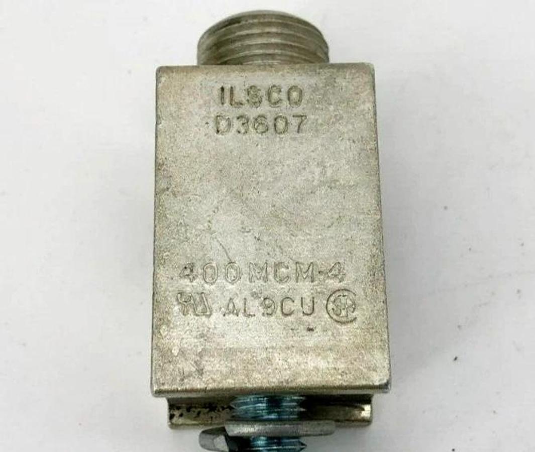Used Ilsco D3607 Aluminum Lug Connector 400-MCM-4