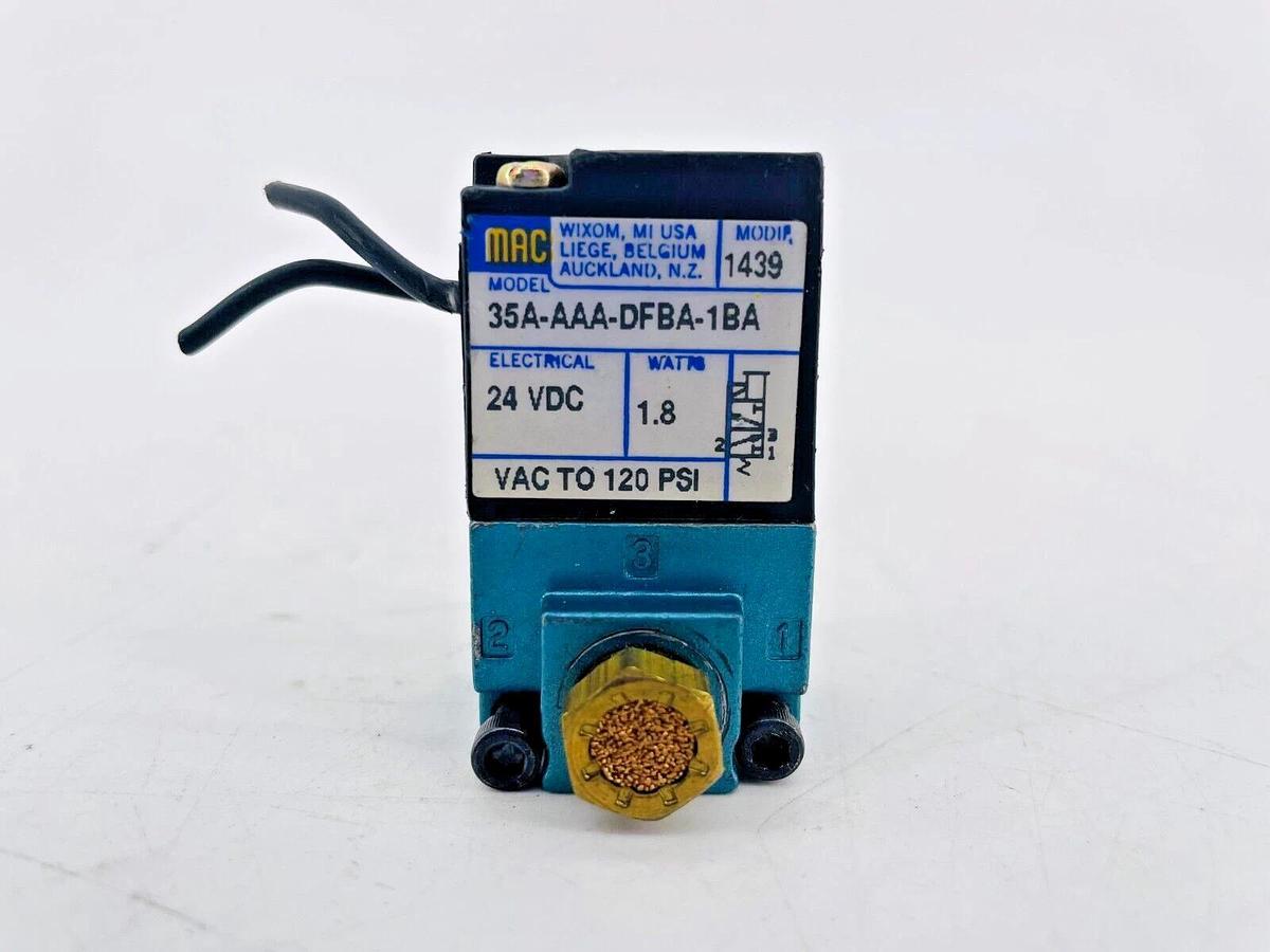 Used Mac Valves 35A-AAA-DFBA-1BA Solenoid Valve 24VDC 1.8W