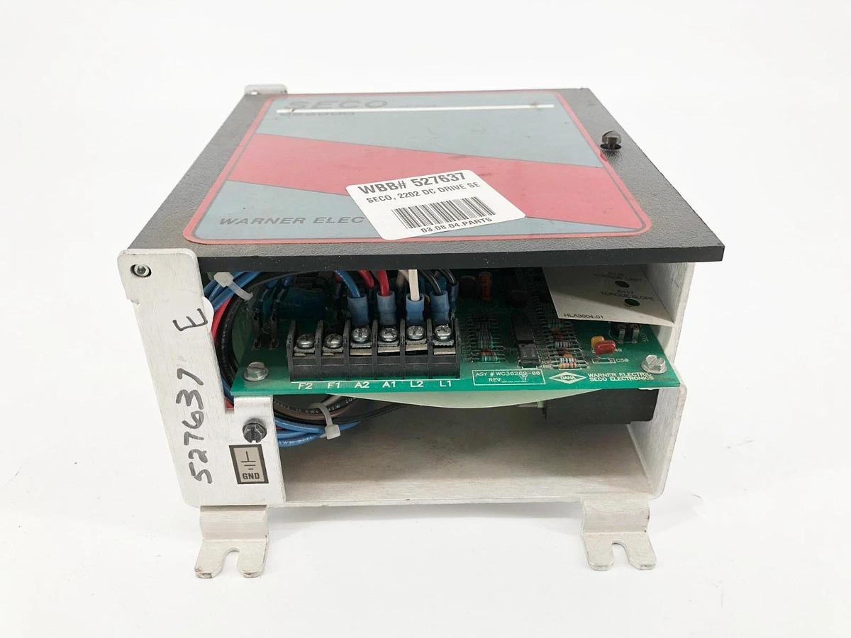 Used Warner Electric Seco SE2202 DC Drive Chassis Unit 115/230 VAC 14A SE2000