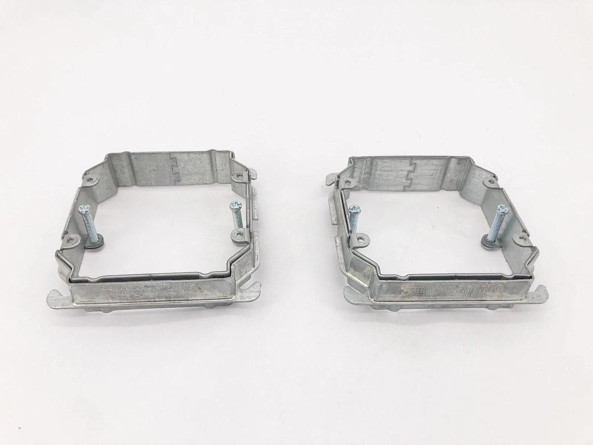 Lot of 2 New Cooper Crouse Hinds 6820760 Adjustable Mud Rings 4" x 1" - No Box