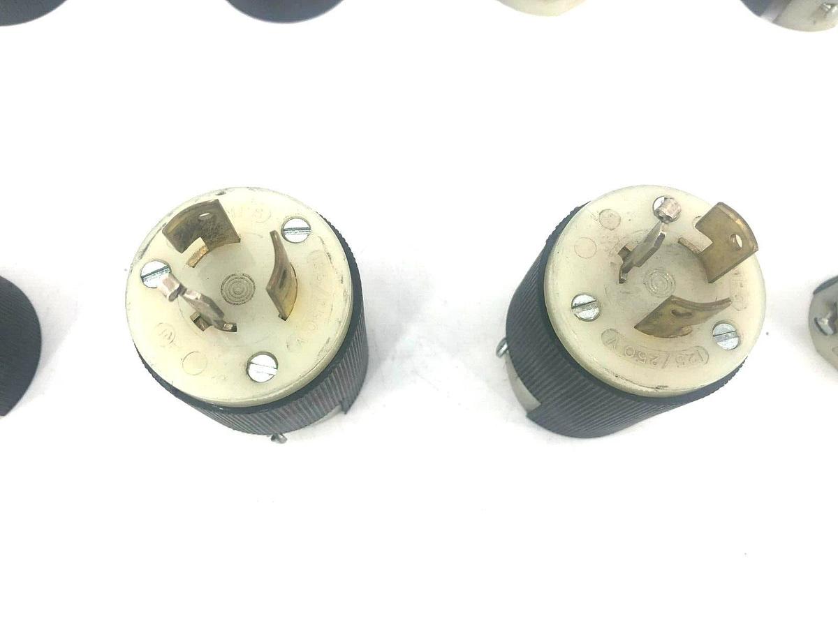 Used Lot of 10 Misc. Hubbell Twist and Lock Plugs and Receptacles 20A 125/250VAC 600