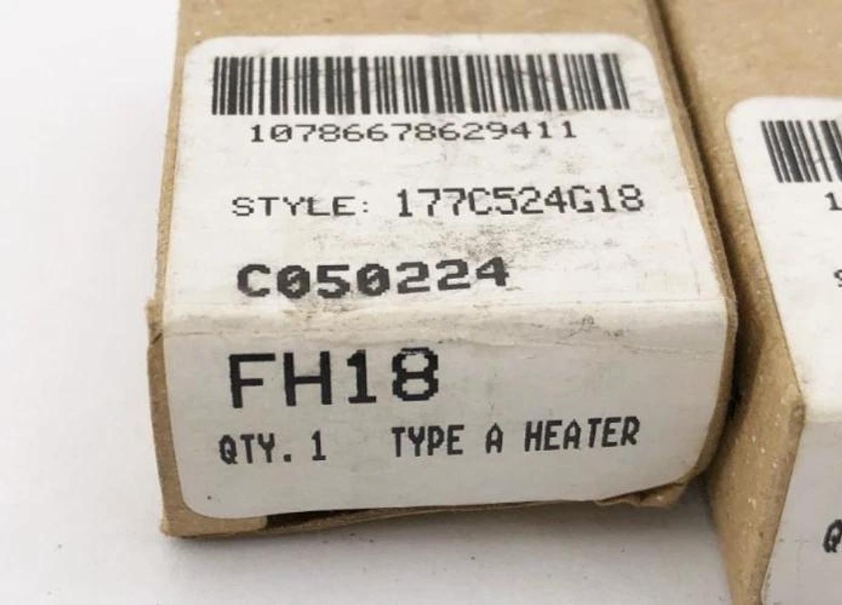 Lot of 2 New Cutler Hammer FH18 Overload Heater Elements Type A 177C524G18