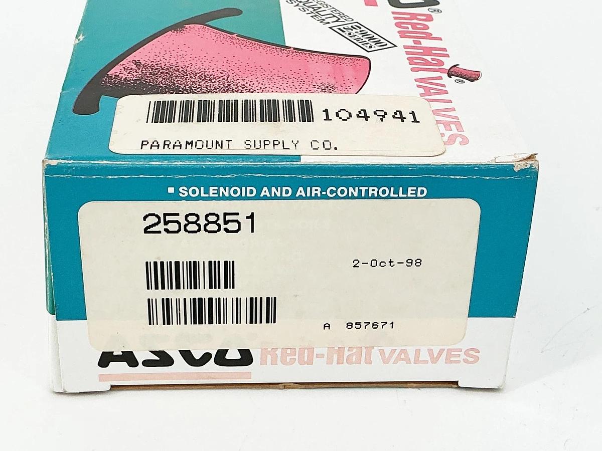 New Box of 10 Asco 258851 Red Hat Cap Replacement Kit