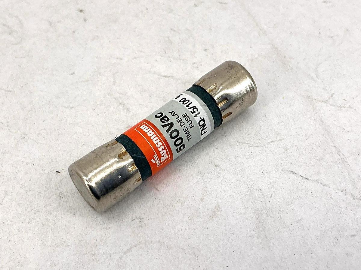 New Bussmann FNQ-15/100 500Vac Time-Delay Fuse 15/100A 500V Box of 10