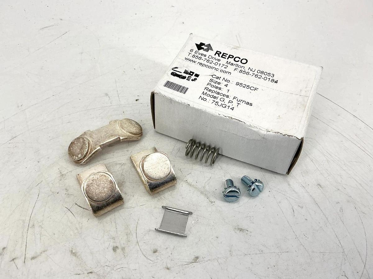 New Repco 9525CF Contact Kit Size 4 1P Model G, P, T Replaces Furnas No.75JG14