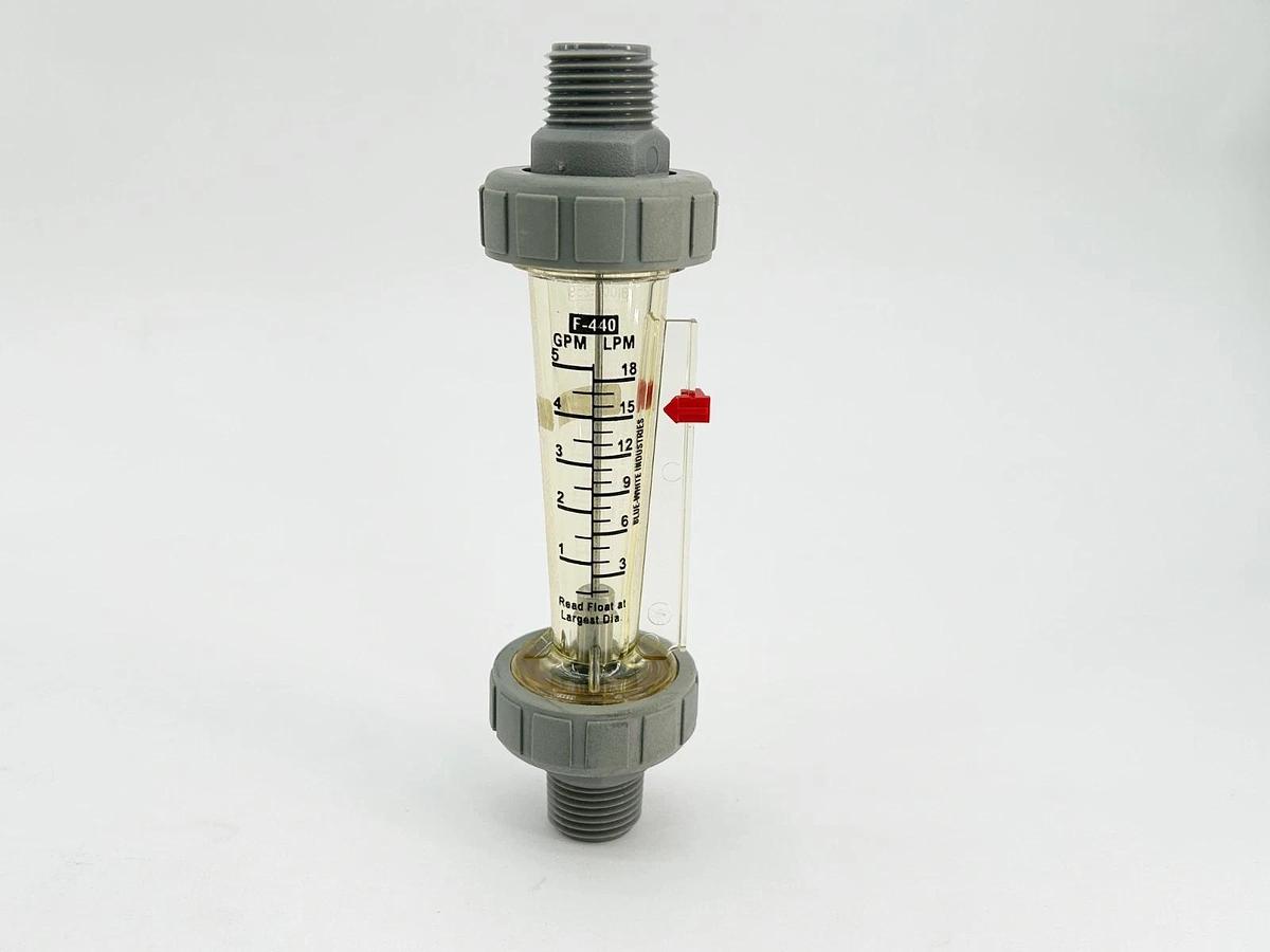 New Blue-White F-44500L-8 Flowmeter 5-5GPM 2" Scale 50" M/NPT 53105-001