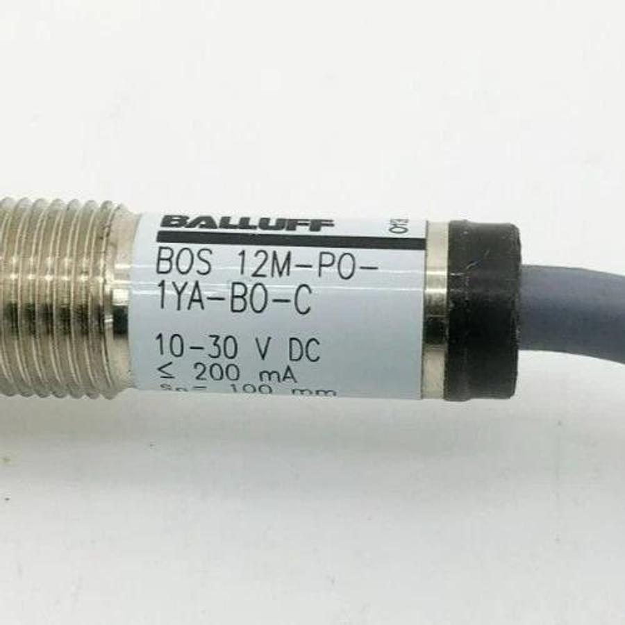 Used Balluff BOS 12M-P0-1YA-B0-C Photoelectric Sensor 10-30VDC 100mm Range