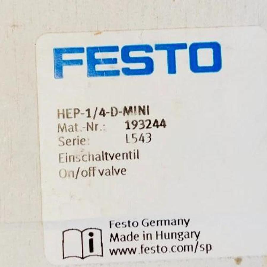 New Festo HEP-1/4-D-MINI On/ Off Valve 193244 6 bar