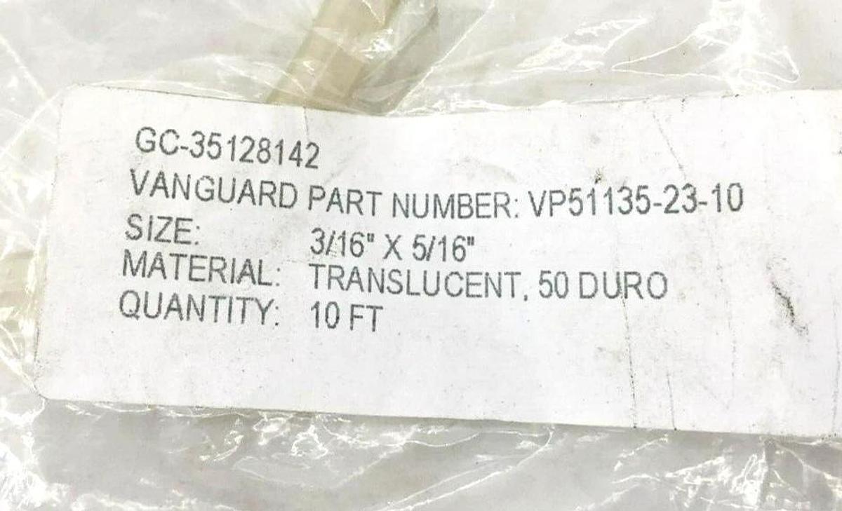 New Vangaurd VP51135-23-10 Heat Shrink Tubing 3/16" x 5/16" 50 Duro 10FT.