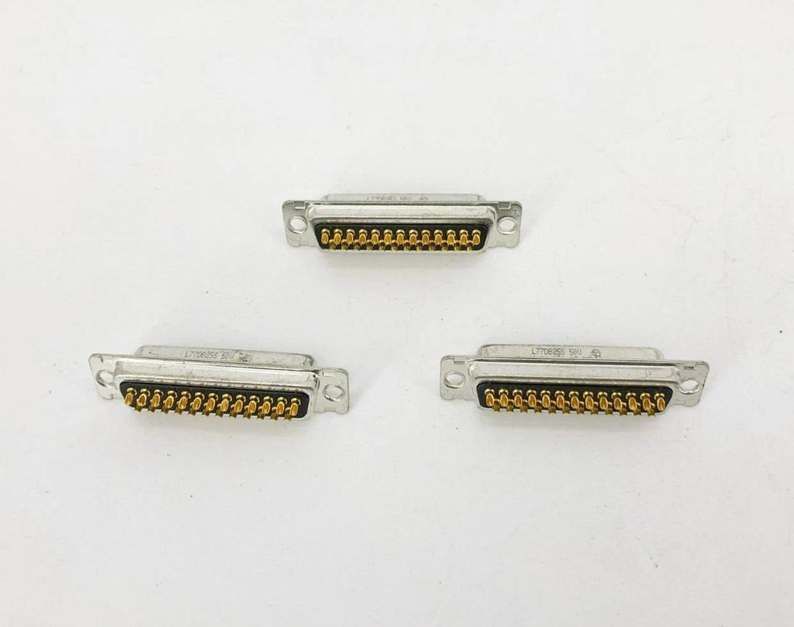 Lot of 3 New Amphenol L77DB25S Sub Connectors 25 Position