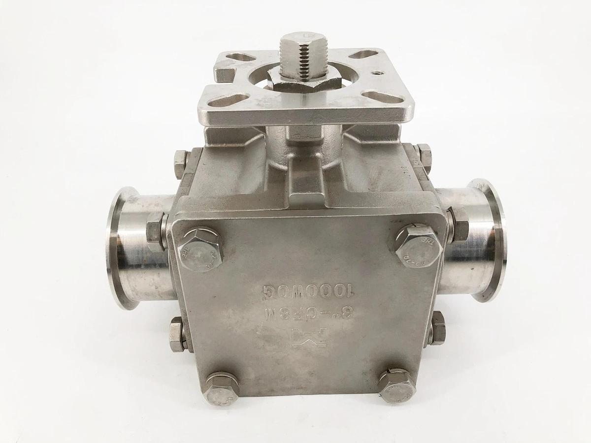 New Haitima 3" CF8M 1000WOG Ball Valve 3-Way Stainless Steel - No Box